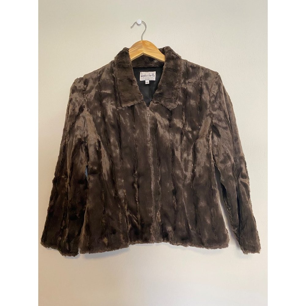 MONIKA TURTLE STUDIO PHILADELPHIA FUR COAT SIZE S